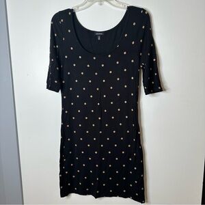 Le chateau black and gold polka dot dress